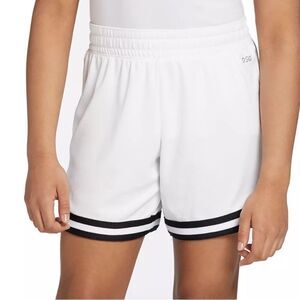 DSG Women's All Sport 5" Performance Shorts White Black Stripe Size Large NEW